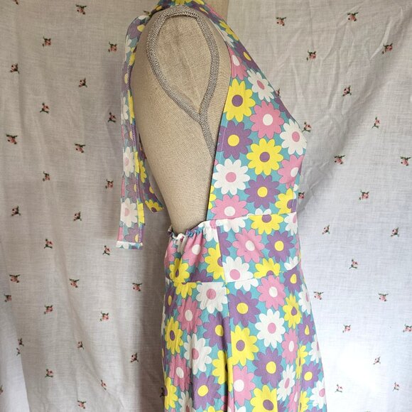 Size S Cotton Floral Halter Dress Pink NWT - Picture 6 of 8